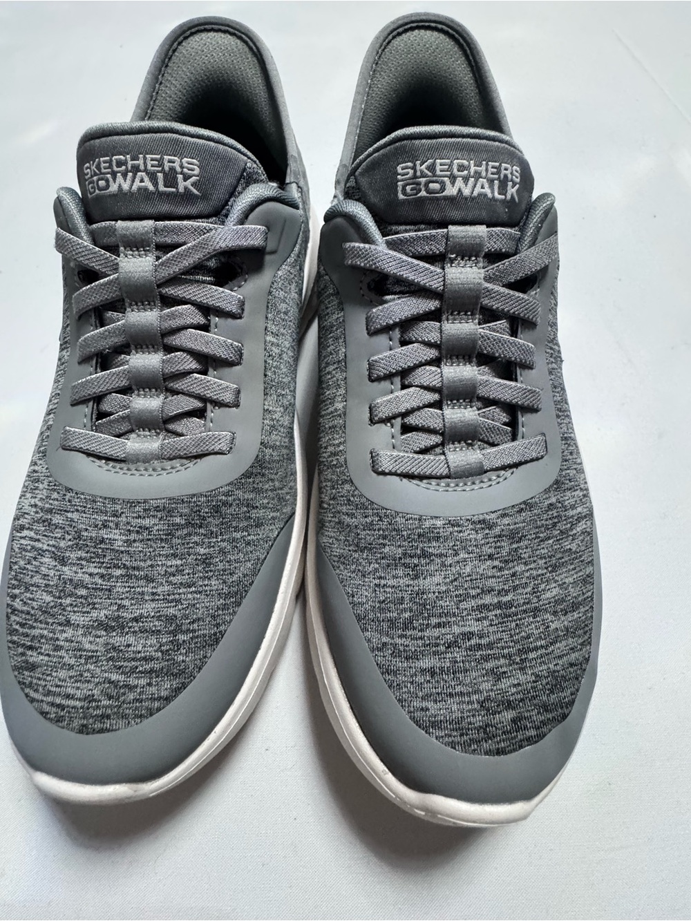 Skechers GOwalk Men’s Gray Knit Athletic Sneakers